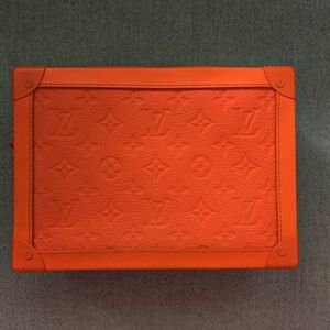 Louis Vuitton Virgil Abloh Taurillon Monogram Solar Ray Soft Trunk Orange